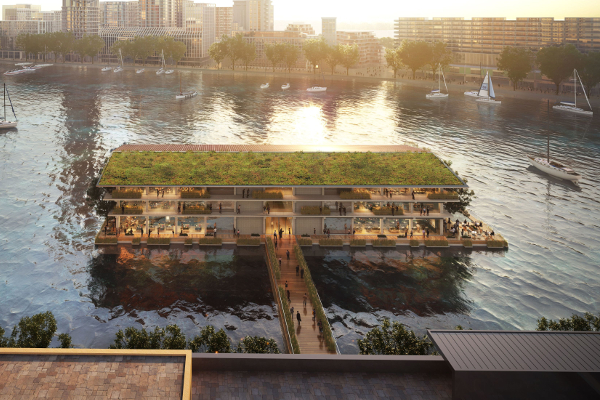 Powerhouse Company ontwerpt drijvend houten kantoor Rotterdam