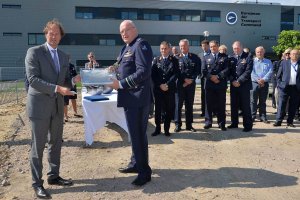 Starthandeling nieuwe huisvesting EATC vliegbasis Eindhoven