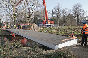 Kunststof voetgangersbrug voor Bonifaciuspark