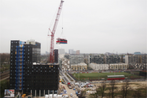 Nieuw record hoogste modulaire gebouw van Nederland